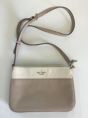 Kate Spade New York Leila Colorblock Triple Gusset Crossbody Bag Pebbled Leather